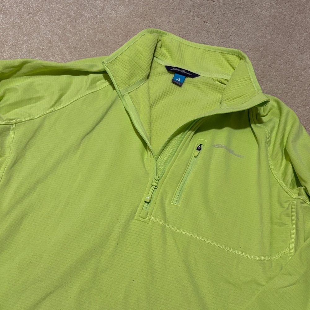 Eddie Bauer Women's Vibrant Green Quarter-Zip Pullover